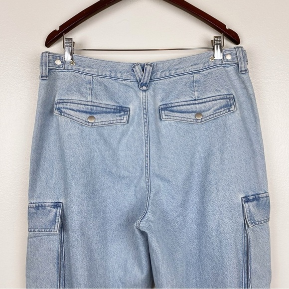Madewell Low Slung Slouchy Straight Cargo Pocket Jeans Coleman Wash Size 31 NWT - Picture 8 of 12